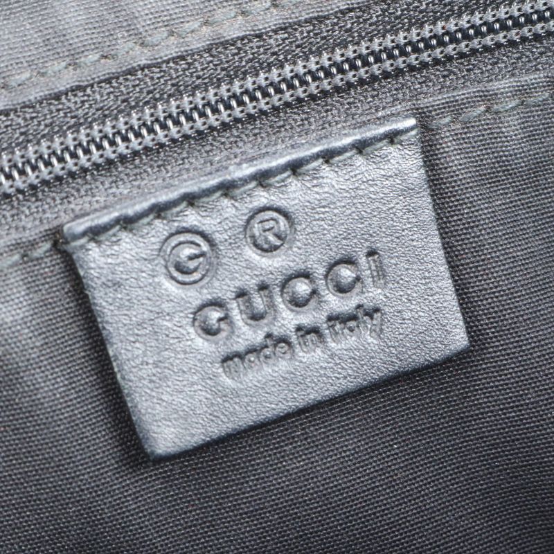 Gucci Leather Tote Bag Mini Boston Shoulder Hand 257289 Black Women's RCE Cy32-3