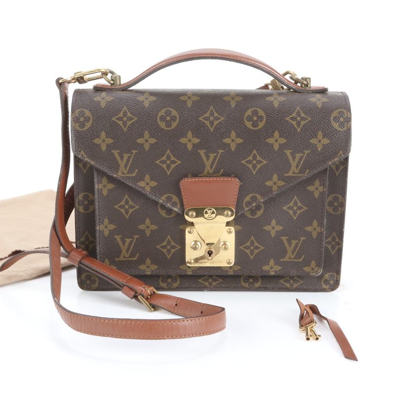 Louis Vuitton Monogram Monceau 26 M51187 Leather 2WAY Shoulder Bag Crossbody
