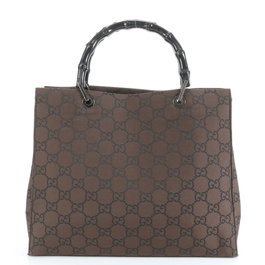 Gucci GG Bamboo Tote Bag Shoulder Brown 002 1010 A4 Ladies EEE Cy28-2