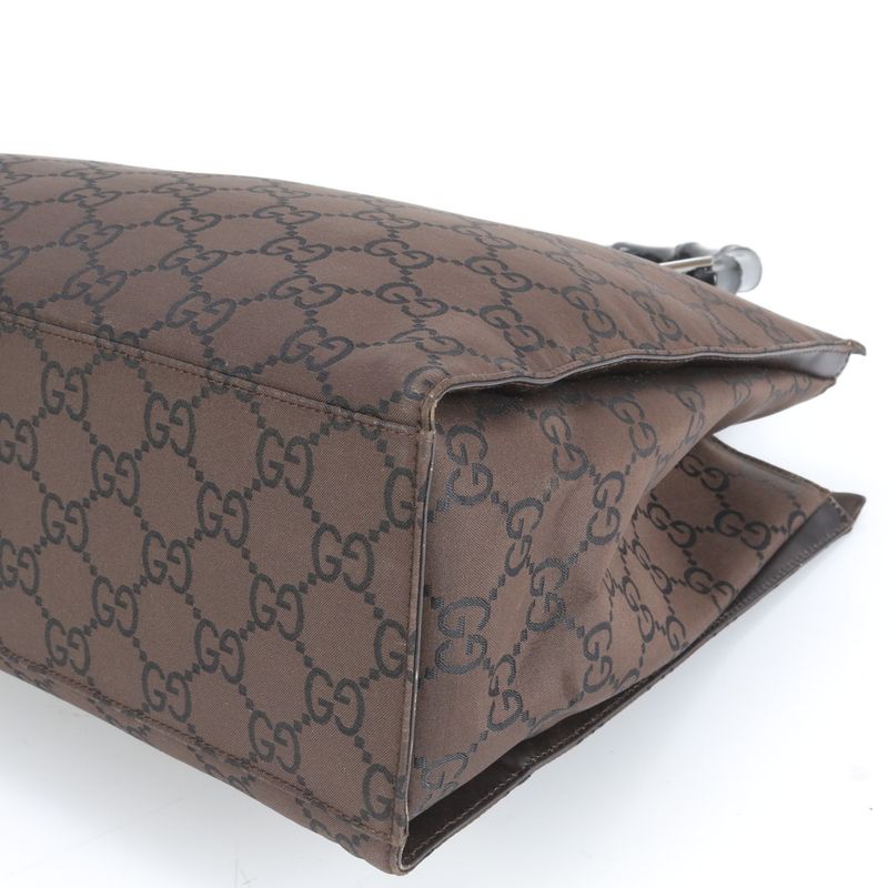 Gucci GG Bamboo Tote Bag Shoulder Brown 002 1010 A4 Ladies EEE Cy28-2