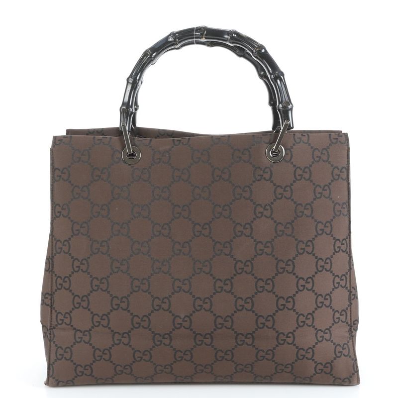 Gucci GG Bamboo Tote Bag Shoulder Brown 002 1010 A4 Ladies EEE Cy28-2