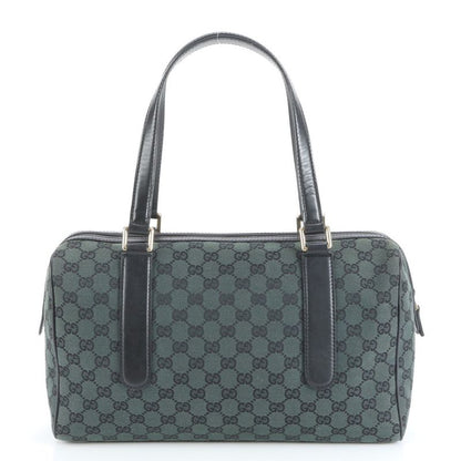 Gucci GG Canvas Mini Boston 257288 Leather Tote Bag Shoulder Black Women's CUE