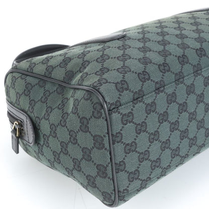 Gucci GG Canvas Mini Boston 257288 Leather Tote Bag Shoulder Black Women's CUE