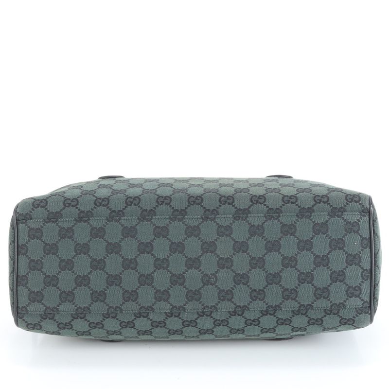 Gucci GG Canvas Mini Boston 257288 Leather Tote Bag Shoulder Black Women's CUE