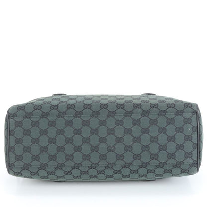 Gucci GG Canvas Mini Boston 257288 Leather Tote Bag Shoulder Black Women's CUE