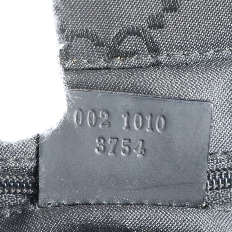 Gucci Bamboo GG Canvas 002 1010 Leather Tote Bag Shoulder Hand Black Women's