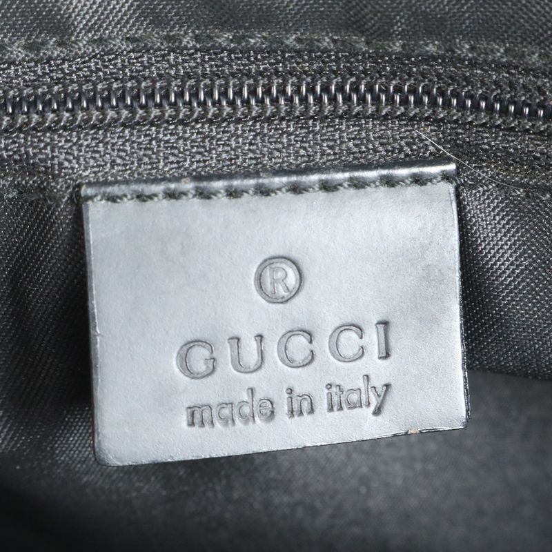 Gucci Bamboo GG Canvas 002 1010 Leather Tote Bag Shoulder Hand Black Women's