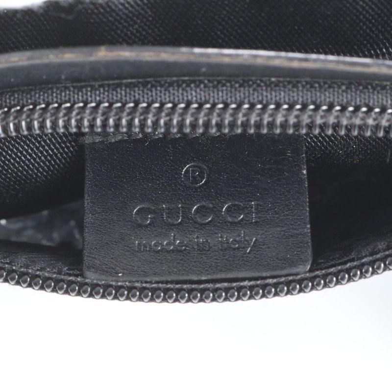 Gucci Leather Waist Bag Waist Pouch Body Bag 28566 Black Shoulder Men's CEE