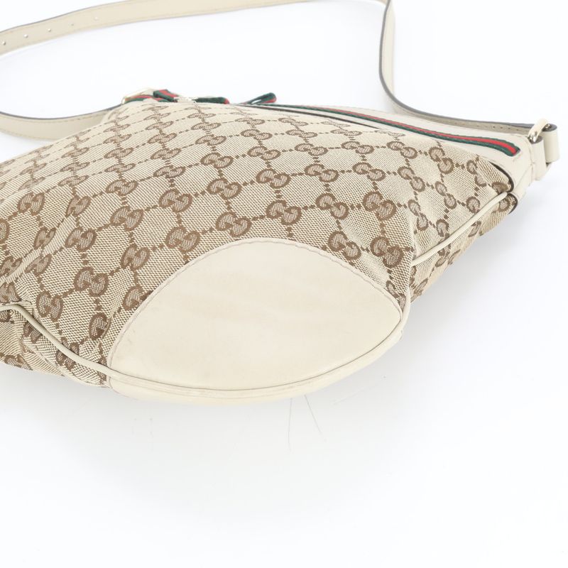 Gucci GG Canvas Sherry Line Mayfair Ribbon 257065 Leather Shoulder Bag Crossbody