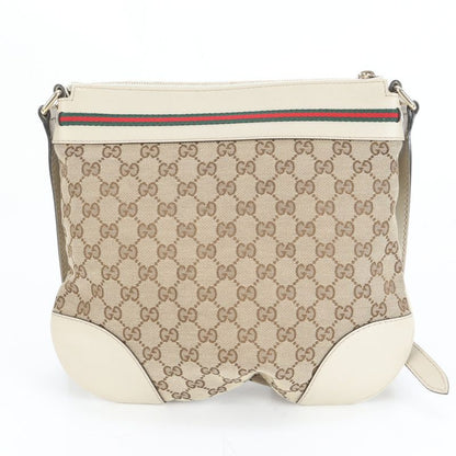 Gucci GG Canvas Sherry Line Mayfair Ribbon 257065 Leather Shoulder Bag Crossbody