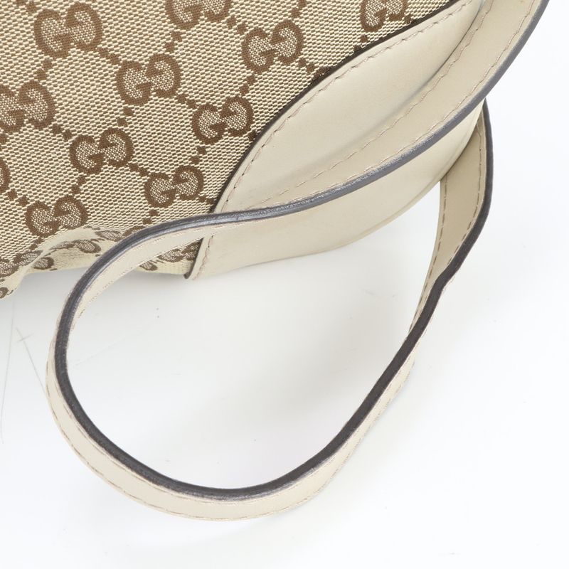 Gucci GG Canvas Sherry Line Mayfair Ribbon 257065 Leather Shoulder Bag Crossbody