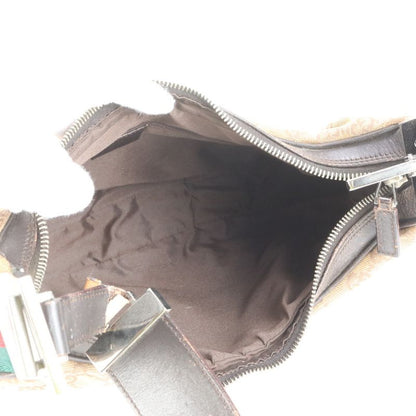 Gucci GG Canvas Sherry Line Leather Shoulder Bag Shoulder One Shoulder 001-3315