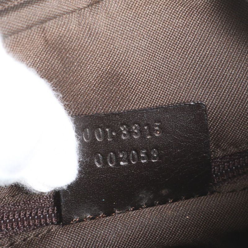 Gucci GG Canvas Sherry Line Leather Shoulder Bag Shoulder One Shoulder 001-3315