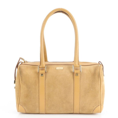 Gucci Leather Tote Bag Hand Mini Boston 000 0851 Brown Gold Hardware Women's