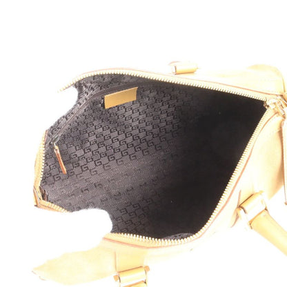 Gucci Leather Tote Bag Hand Mini Boston 000 0851 Brown Gold Hardware Women's