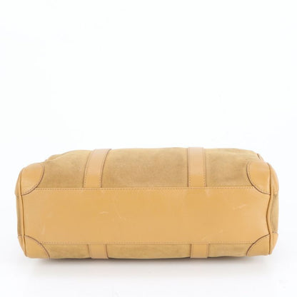 Gucci Leather Tote Bag Hand Mini Boston 000 0851 Brown Gold Hardware Women's