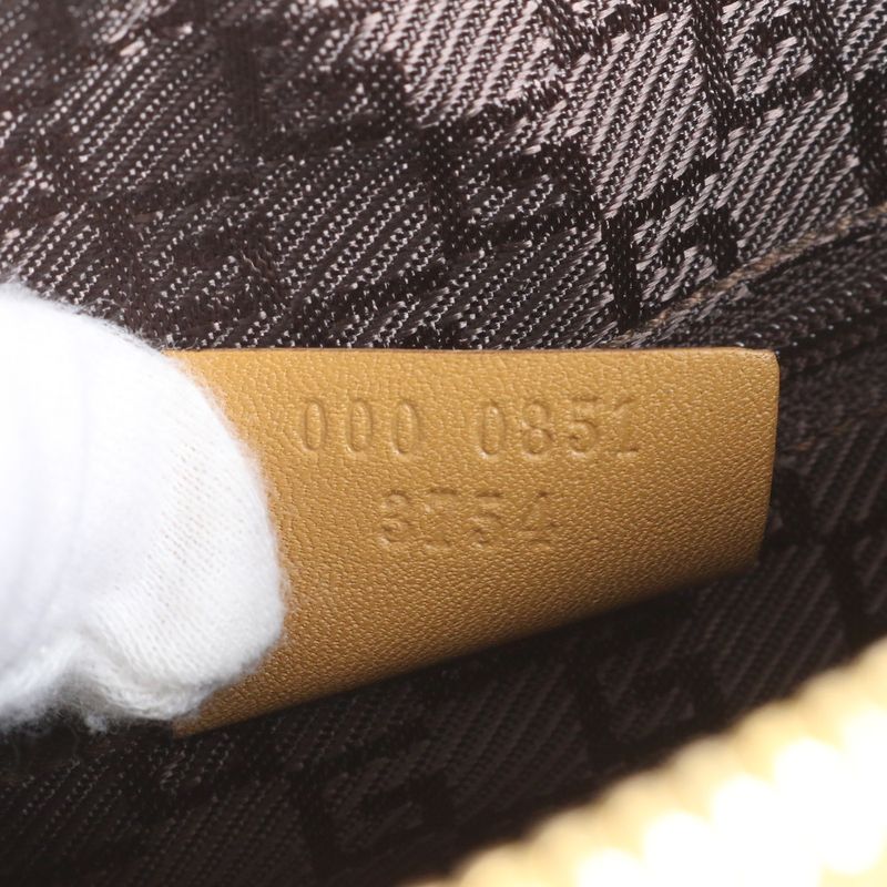 Gucci Leather Tote Bag Hand Mini Boston 000 0851 Brown Gold Hardware Women's