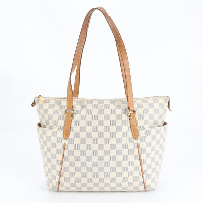 Louis Vuitton Damier Azure Totally MM N41279 Leather Tote Bag Shoulder A4