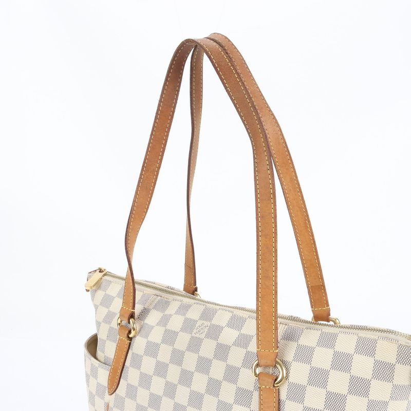 Louis Vuitton Damier Azure Totally MM N41279 Leather Tote Bag Shoulder A4