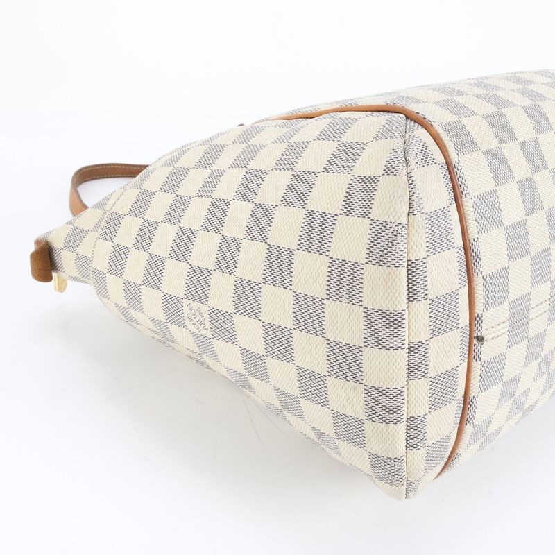 Louis Vuitton Damier Azure Totally MM N41279 Leather Tote Bag Shoulder A4