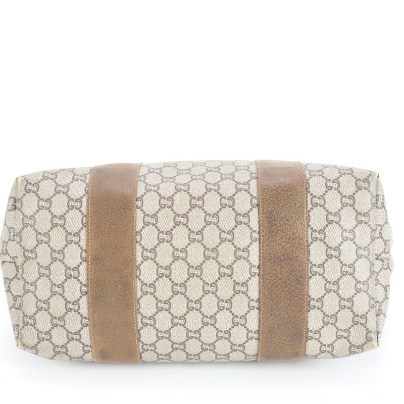 Vintage Old Gucci Sherry Line GG Plus Leather Tote Bag Shoulder A4 Ladies ECE