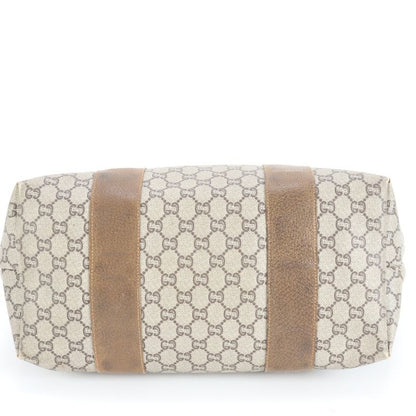 Vintage Old Gucci Sherry Line GG Plus Leather Tote Bag Shoulder A4 Ladies ECE