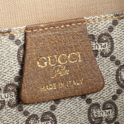 Vintage Old Gucci Sherry Line GG Plus Leather Tote Bag Shoulder A4 Ladies ECE