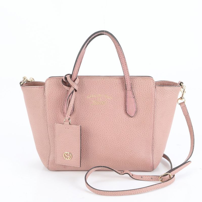 Gucci Swing Mini Leather 2WAY Shoulder Bag Crossbody Hand Tote 368827 Women's