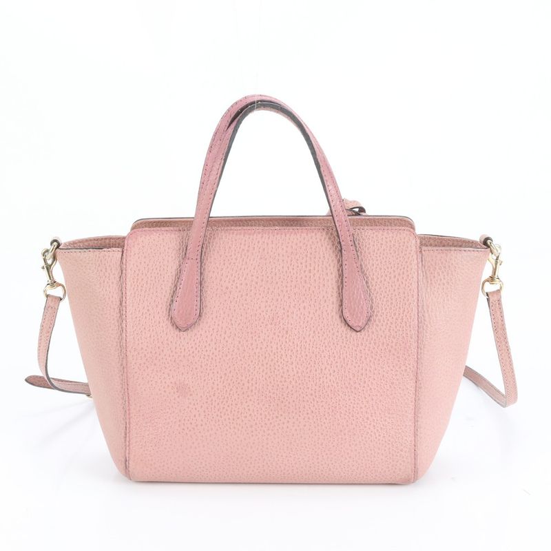 Gucci Swing Mini Leather 2WAY Shoulder Bag Crossbody Hand Tote 368827 Women's