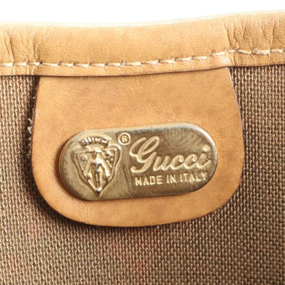 Vintage Old Gucci Micro GG Sherry Line 002-904 Leather Tote Bag Shoulder A4