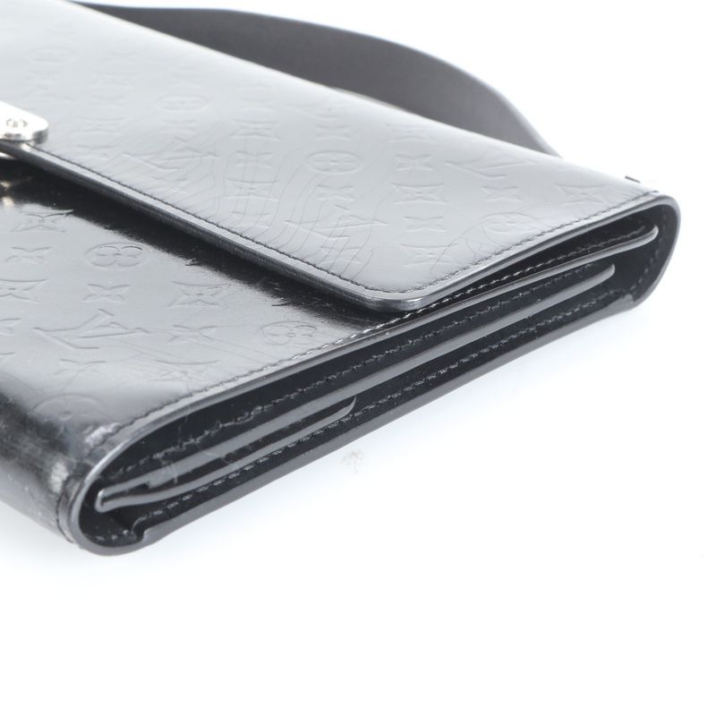 Louis Vuitton Monogram Mini Glacé Anoushka MM M92230 Leather Handbag Clutch