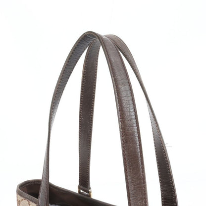 Gucci Charm With GG Canvas Sherry Line Leather Tote Bag Shoulder 137396 Women's