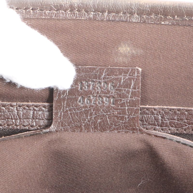 Gucci Charm With GG Canvas Sherry Line Leather Tote Bag Shoulder 137396 Women's