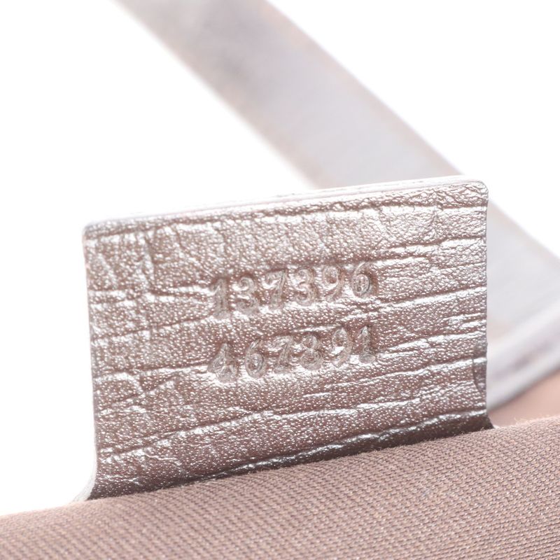 Gucci Charm With GG Canvas Sherry Line Leather Tote Bag Shoulder 137396 Deuce