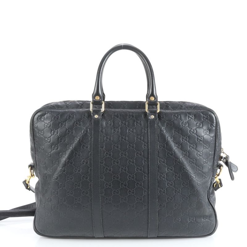 Gucci Guccissima Leather Business Bag Shoulder Document Bag Briefcase Crossbody