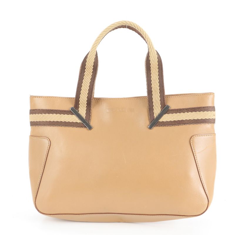 Gucci Leather Handbag Mini Tote 73984 Brown Women's RCE Cy33-8