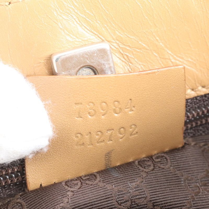 Gucci Leather Handbag Mini Tote 73984 Brown Women's RCE Cy33-8