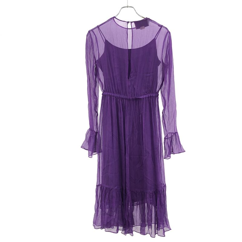 Gucci Chiffon Sheer Dress in Purple