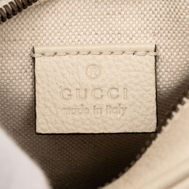Gucci Logo Print 574803 Ivory Leather Women's Gucci