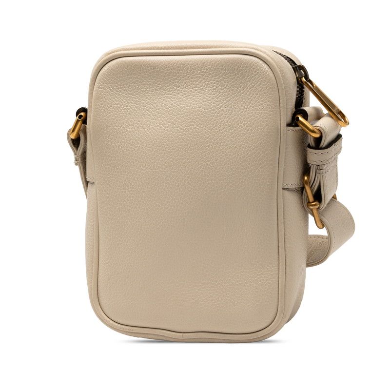 Gucci Logo Print 574803 Ivory Leather Women's Gucci