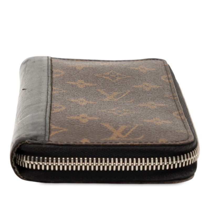 Louis Vuitton Monogram Macassar Zippy Wallet Vertical Round Zipper Long Wallet