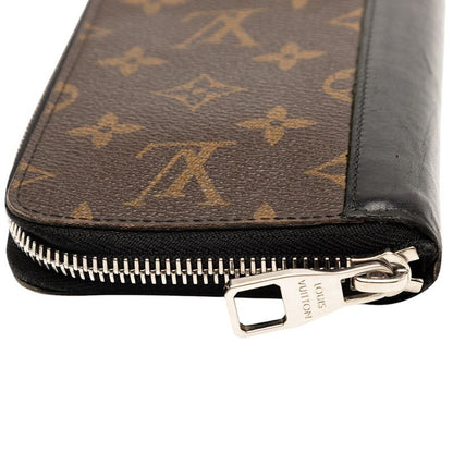 Louis Vuitton Monogram Macassar Zippy Wallet Vertical Round Zipper Long Wallet
