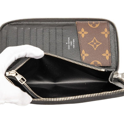 Louis Vuitton Monogram Macassar Zippy Wallet Vertical Round Zipper Long Wallet