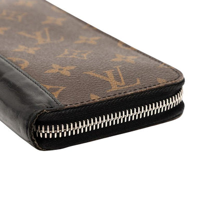 Louis Vuitton Monogram Macassar Zippy Wallet Vertical Round Zipper Long Wallet