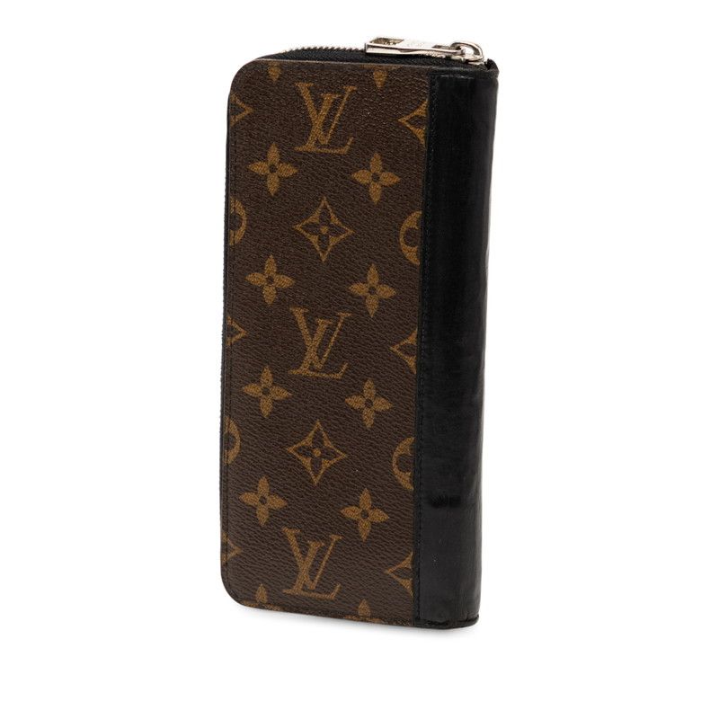 Louis Vuitton Monogram Macassar Zippy Wallet Vertical Round Zipper Long Wallet