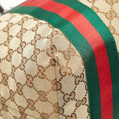 Gucci GG Canvas Sherry Line Jolie Tote Shoulder Bag 211970 Beige Brown Canvas