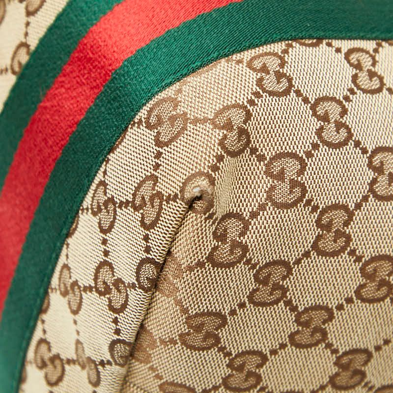 Gucci GG Canvas Sherry Line Jolie Tote Shoulder Bag 211970 Beige Brown Canvas