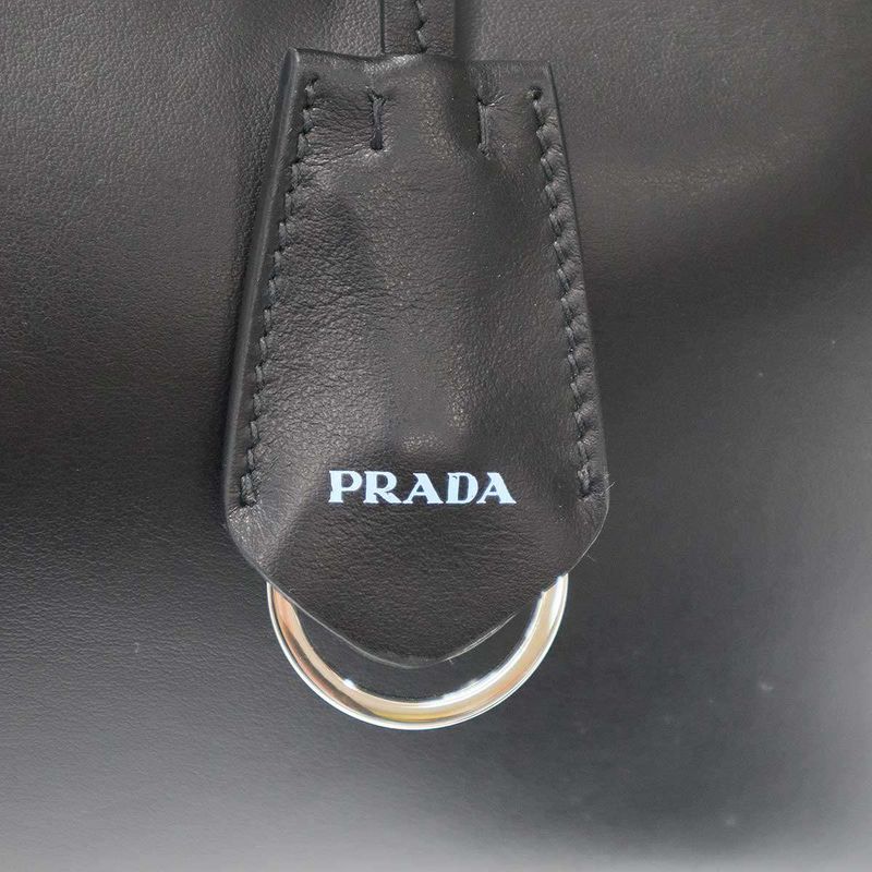 Prada City Calf 2way Leather Shoulder Bag 1ba176 Black