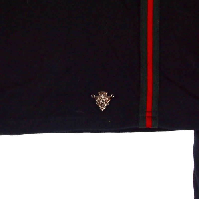 Gucci Sherry Line V-neck Cut And Sewn Long Sleeve XS Black