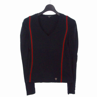 Gucci Sherry Line V-neck Cut And Sewn Long Sleeve XS Black